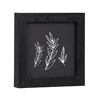 Œuvre d'appoint encadrée 15 x 15 avec feuilles d'arbre 15cm x 15cm