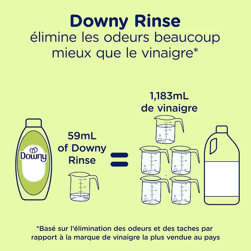 Agent de rinçage éliminateur d’odeurs pour lessive Downy, parfum Actif frais, assouplissant textile et agent de rinçage éliminateur d’odeurs 1.08 L