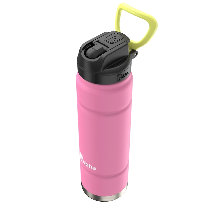 Bouteille d'eau bubba Trailblazer, acier inoxydable, isolation sous vide, 709 mL (40 oz), couvercle avec paille, azalée