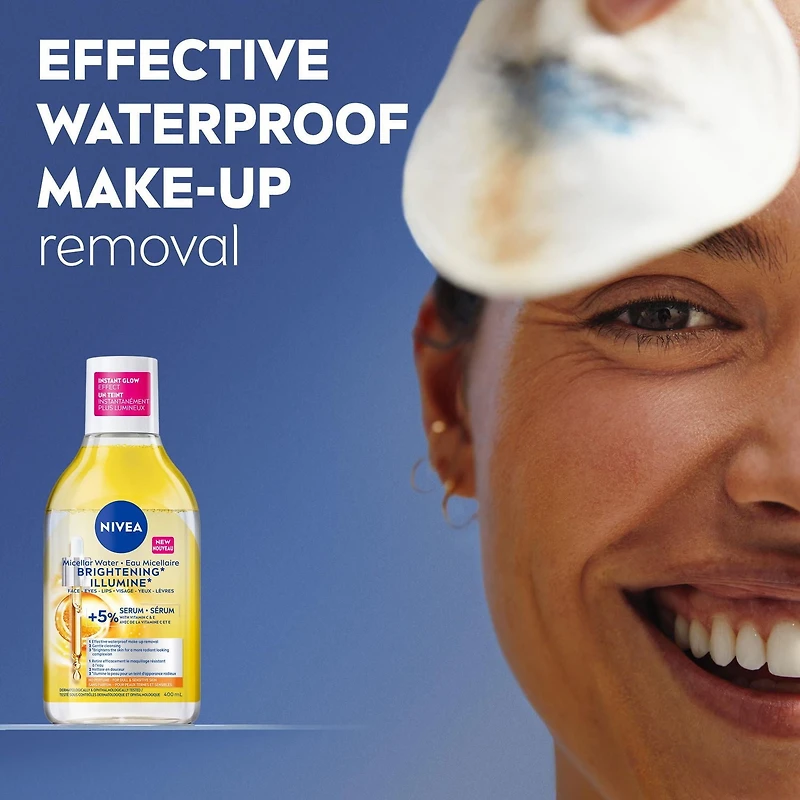 NIVEA Skin Brightening* Micellar Water for a Radiant Looking Complexion, 400mL