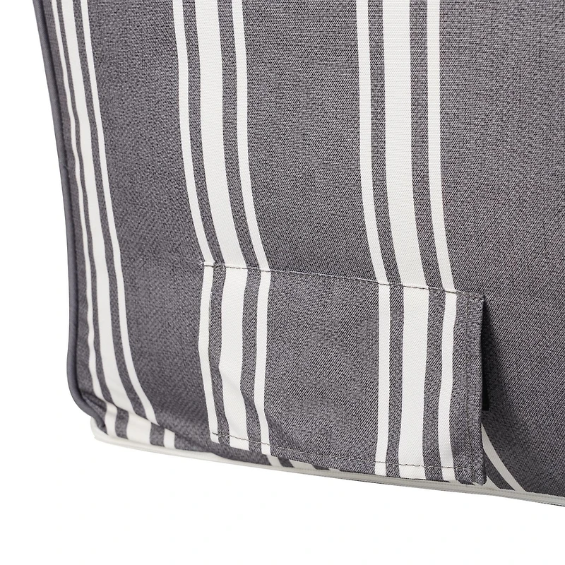 Chaise Gonflable Hometrends - bande grise