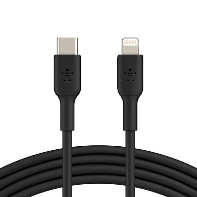 Belkin BoostCharge Fast Charging USB C to Lightning Cable 3.3ft/1M - MFi Certified 18W Power Delivery iPhone Charger Cord - Apple Charger USB C Cable - Fast Charging for iPhone 14, iPhone 13 - Black