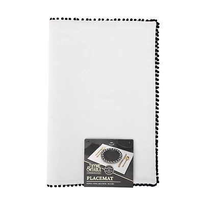 Thyme & Table Placemat, White Pom, Textiles