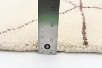 ECARPETGALLERY Tapis Noué à la Main pour Salon, Salle à Manger et Chambre à Coucher Marocain Collection Tangier 5'0" x 8'0" en Ivoire