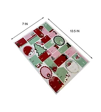 Holiday Time 7" x 10.5" White Christmas 100 counts sticker gift tags Box
