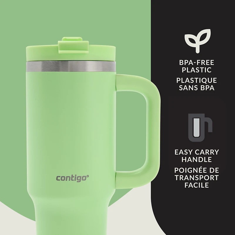 Gobelet Contigo Streeterville, bouteille d’eau de 887 ml (30 oz) avec paille, acier inoxydable