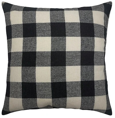 hometrends Black Checkered Decorative Pillow