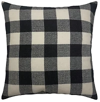 hometrends Black Checkered Decorative Pillow