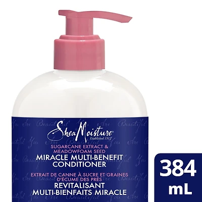 Revitalisant sans silicones ni sulfates SheaMoisture Extrait de canne à sucre et graines d'écume des prés pour cheveux secs