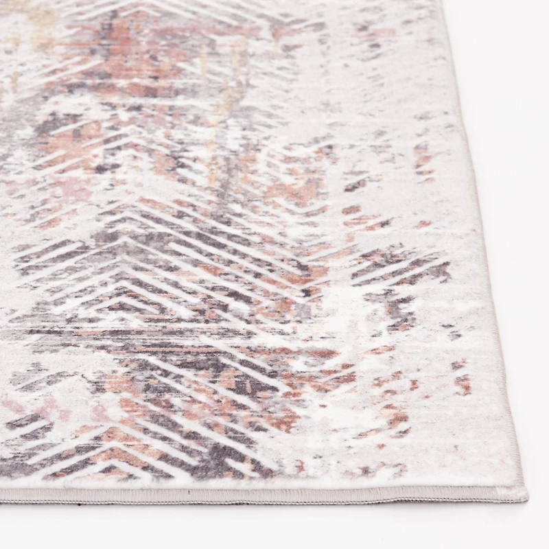 Tapis tissé gris clair et violet clair Banburry