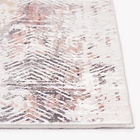Tapis tissé gris clair et violet clair Banburry
