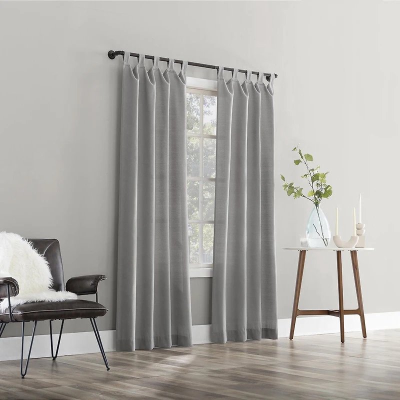 Mainstays 2-Pack Jensen Tab Top Semi-Sheer Window Curtains Panel Pair