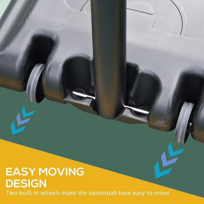 Soozier Panneau de basket réglable avec roues pour les jeunes