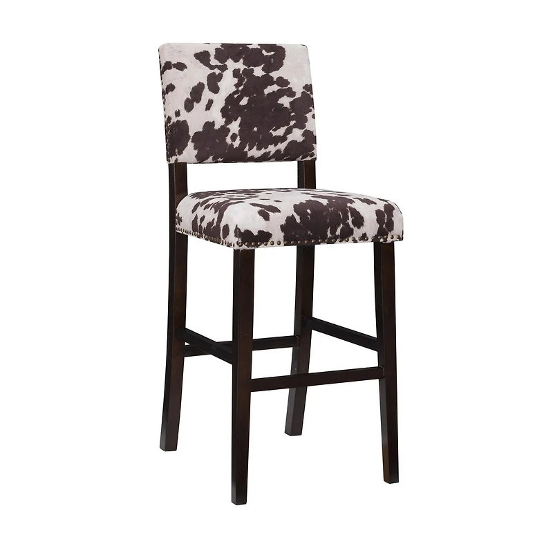 Noah Brown Cow Print Bar Stool