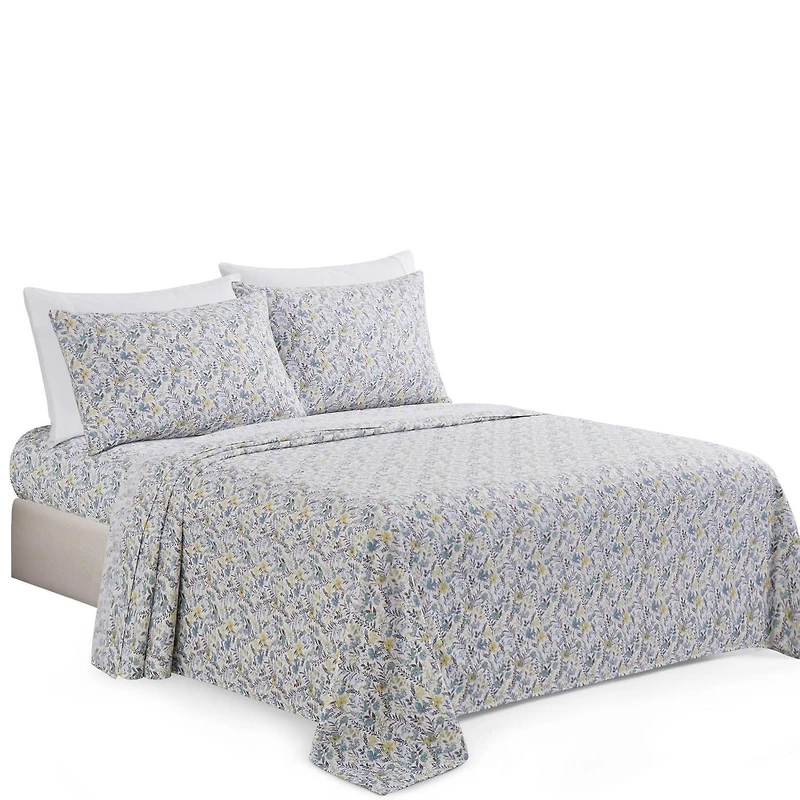 Literie Marina Décoration ultra douce et soyeuse, imprimée, en rayonne de bambou, toutes saisons, avec taies d'oreiller