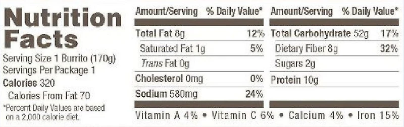 E-AMYS ORGANIC BN & RICE BURRITO ND, E-AMYS ORGANIC BN & RICE BURRITO ND