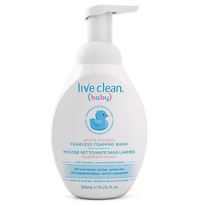 Live Clean Baby Gentle Moisture Tearless Foaming Wash