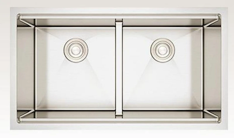 American Imaginations AI-29296 32 pouces Évier de cuisine en acier inoxydable approuvé par W CSA avec finition en acier inoxydable et calibre 16
