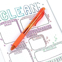 Pentel EnerGel X Retractable Liquid Gel Rollerball Pen, 0.5mm Fine Needle Point, Orange Ink, Box of 12