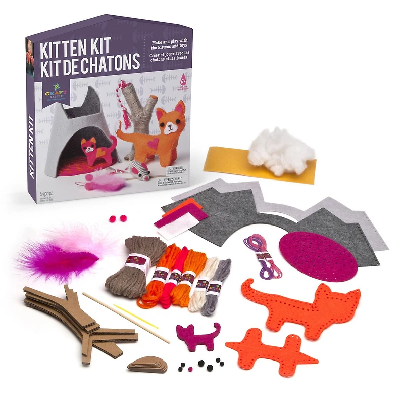 Trousse d'artisanat Craft-tastic pour projets d'artisanat sous la thématique des châtons