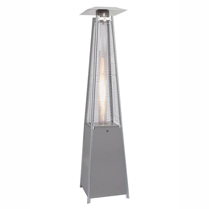 Chauffe-patio à flamme de Paramount, gris et argent