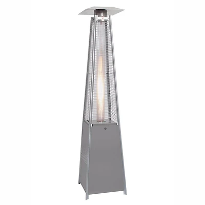 Chauffe-patio à flamme de Paramount, gris et argent