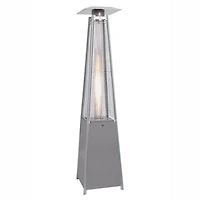 Chauffe-patio à flamme de Paramount, gris et argent