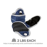 PurAthletics 2lb Wrist Weights with Thumb Loop - WTE100852