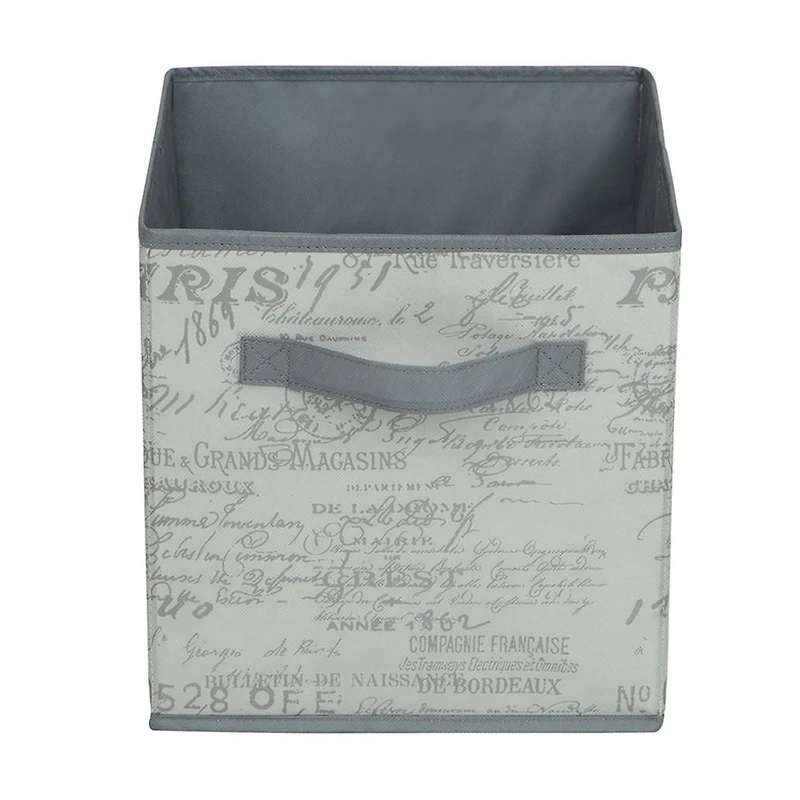 Panier de rangement en forme de cube Mainstays pour adulte, pliable, les principaux matériaux sont du tissu non usé et du papier cartonné, parfait pour la crèche, la salle de jeux, etc.