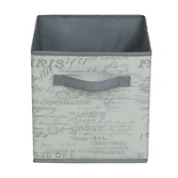 Panier de rangement en forme de cube Mainstays pour adulte, pliable, les principaux matériaux sont du tissu non usé et du papier cartonné, parfait pour la crèche, la salle de jeux, etc.