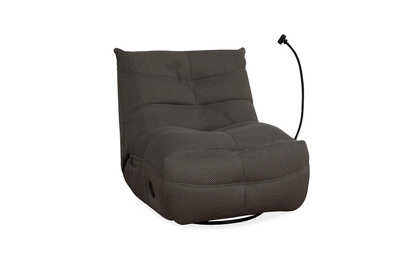Fauteuil inclinable à bascule en tissu Ava Monaco de K-Living de avec support pour téléphone portable et poche latérale