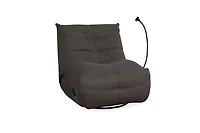 Fauteuil inclinable à bascule en tissu Ava Monaco de K-Living de avec support pour téléphone portable et poche latérale