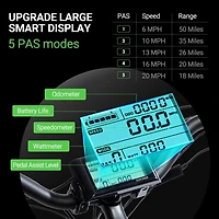 GoPowerBike GoCity Electric Bike | Adult Folding Bike, Weighs Only 46lbs | 50+ Mile Range w/ 5 Pedal-Assist Levels | 20mph Top Speed | Removable Battery | Class 1 and 2 eBike