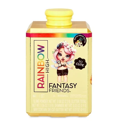 Rainbow High Fantasy Friends Series 2 – Perfume Bottle Package Really Sprays Glitter and Dolls Spit Slime