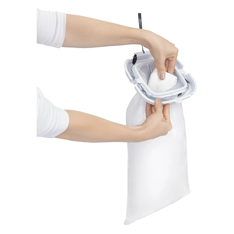 PurePail Hang It Odor-Trapping Diaper Disposal, White