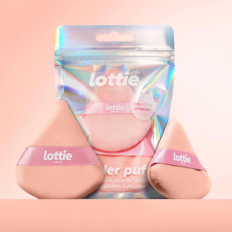 Lottie London - Triangle Powder Puffs - 2 Precision Powder Puffs - Eye & Face Makeup