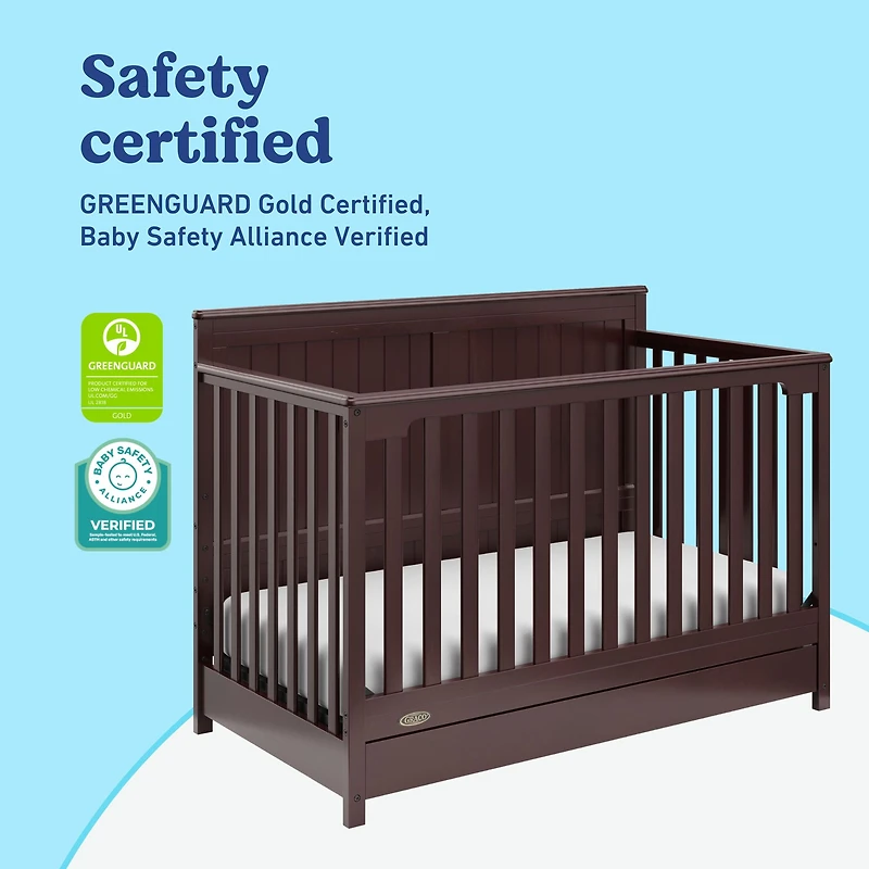 Graco Hadley 5-in-1 Convertible Crib with Drawer