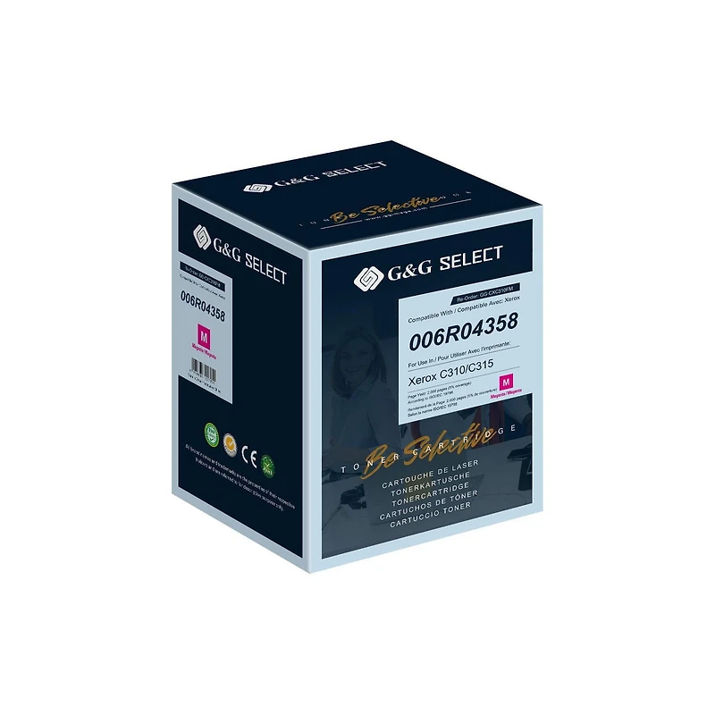 G&G Select Xerox C310/C315 New Compatible Magenta Toner Cartridge, 006R04358