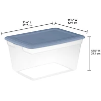 Sterilite 55 Liter Storage Box, Blue