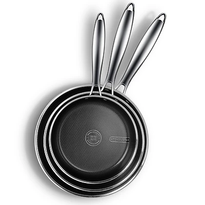 Cuisine Star Cladtec Series Poêle à frire, ensemble de 3 pièces, 20-26-30 cm