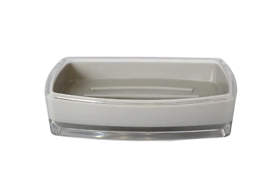 MAINSTAYS Radiant Soap Dish Acrylic Grey