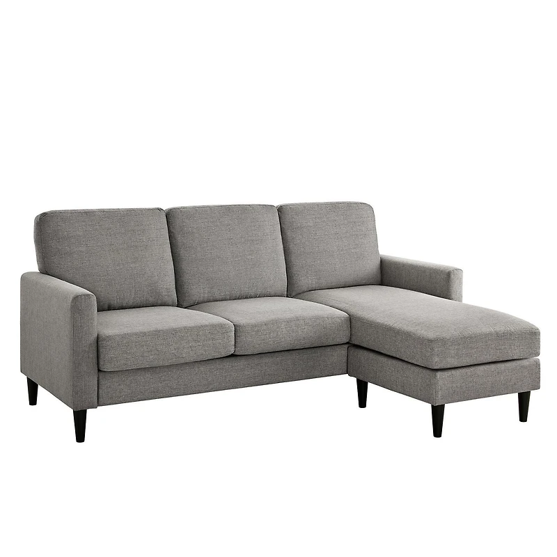 Dorel Living Kaci réversible contemporain rembourré en coupe, gris