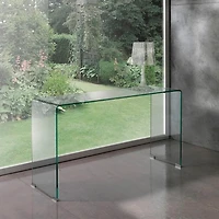 HEAVENLY COLLECTION WATERFALL GLASS MEDIUM CONSOLE TABLE
