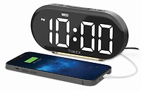 Horloge réveil double Timex avec double charge USB et veilleuse