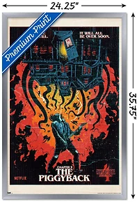 Netflix Stranger Things: Season 4 - The Piggyback Wall Poster with Magnetic Frame, 22.375" x 34"