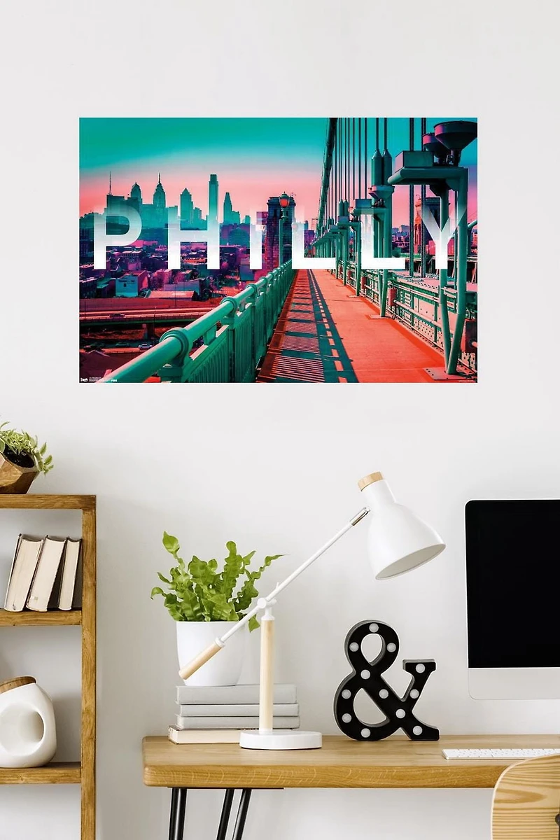 Philly - Skyline Wall Poster, 22.375" x 34"
