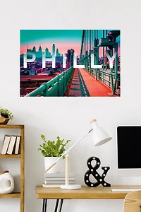 Philly - Skyline Wall Poster, 22.375" x 34"