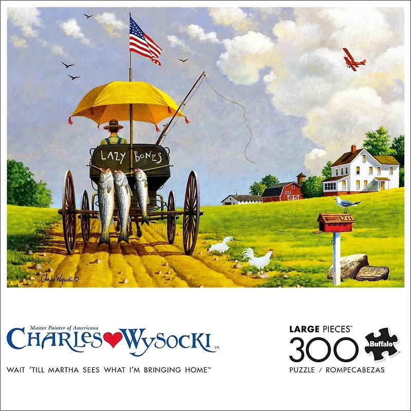 Buffalo Games - Charles Wysocki - Wait 'Till Martha Sees What I'm Bringing Home - 300 Piece Jigsaw Puzzle