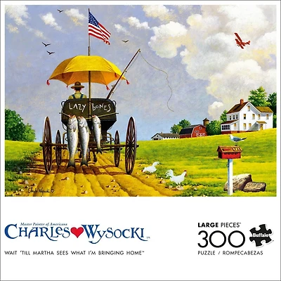 Buffalo Games - Charles Wysocki - Wait 'Till Martha Sees What I'm Bringing Home - 300 Piece Jigsaw Puzzle