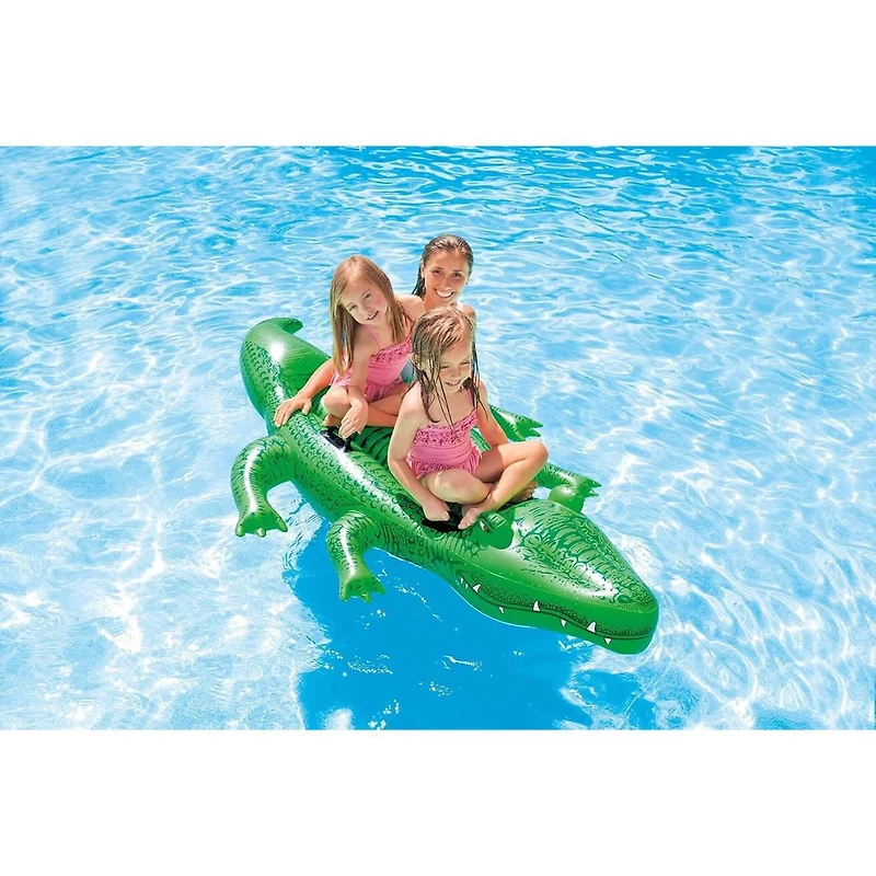 Intex Giant Gator Ride-On for Kids, Age 3+, Inflatable Pool Float, 45” x 80”